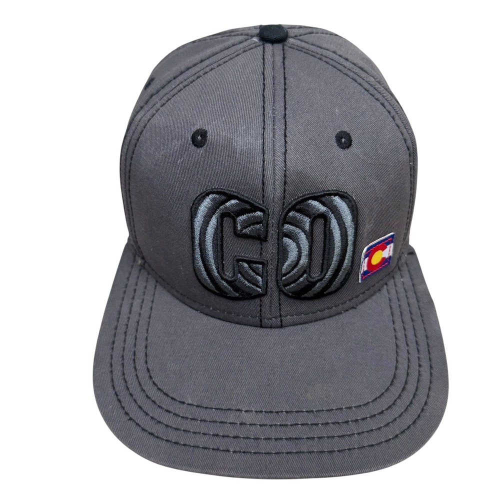 CO Colorado Flag Baseball Cap Hat Graphix 360 Strapback Gray Men Size OSFA